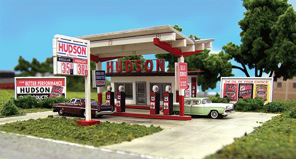 184-1002  -  Hudson Oil Gas Station - N Scale