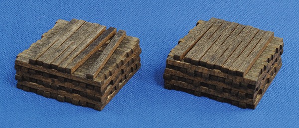 184-2811  -  Pile O' Ties Stained 2/ - HO Scale