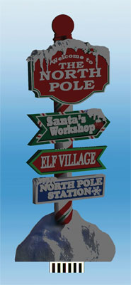 502-882019  -  North Pole Railroad Sign