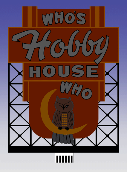 502-881401  -  Sign Lg Who's Hobby House
