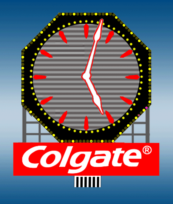 502-883251  -  Lg Colgate Clock Billbrd