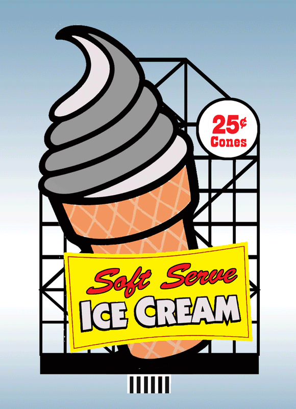 502-883001  -  Lg Ice Cream Billboard