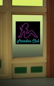 502-8850  -  Window Sign Paradice Club