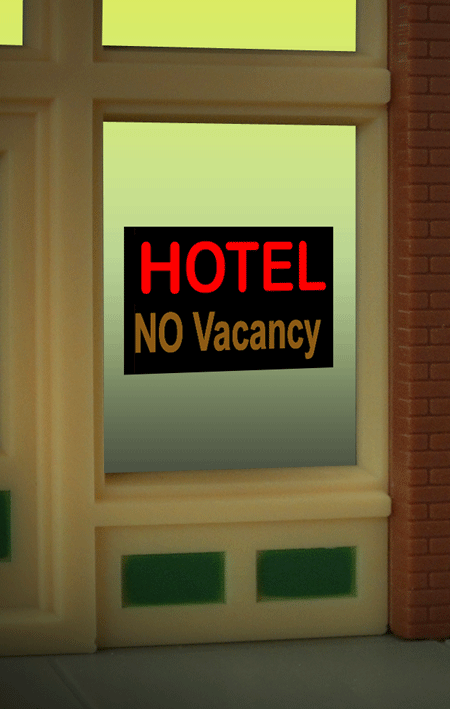 502-8990  -  Window Sign Hotel No Vac