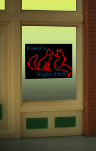 502-9010  -  Foxy's Window Sign