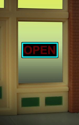 502-9045  -  Open Window Sign - HO Scale