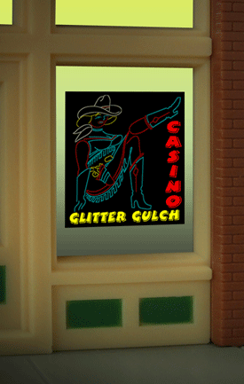 502-9055  -  Window Sign Glitter Gulch