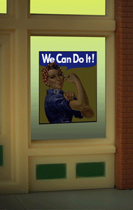 502-9110  -  We Can Do It window sign