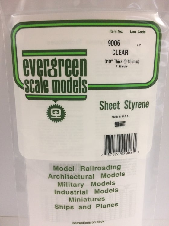 269-9006  -  Styr Sht Clr 6x12x.010 2/