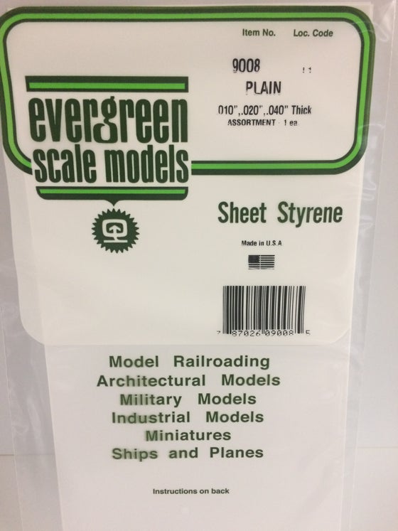 269-9008  -  Styr Sht Pln 6x12" Assort