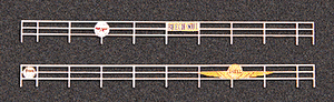 361-818  -  2-Rail Fence Metal/Slv 2/ - HO Scale