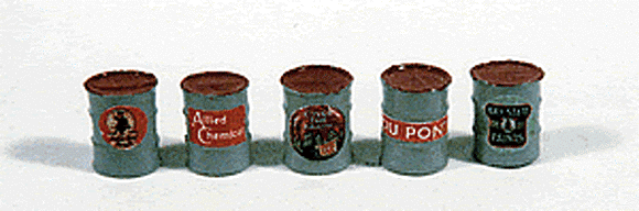 361-912  -  Barrels. Paint & Chem 5/ - HO Scale