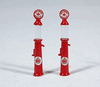 361-932  -  Gas Pmp Grvty Red Crwn 2/ - HO Scale