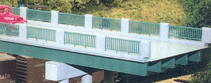 628-125  -  50'Stl Ovrpss I-Beams 10/ - HO Scale