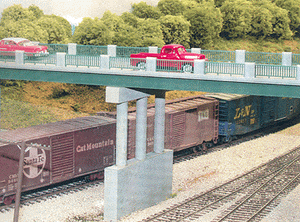 628-122  -  50' Wrt Hwy Ovrps w/Pier - HO Scale