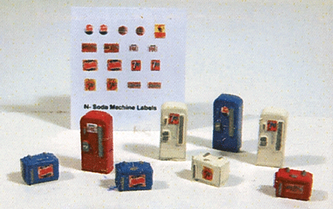 623-2191  -  Soda Machine 8-Piece Set - N Scale