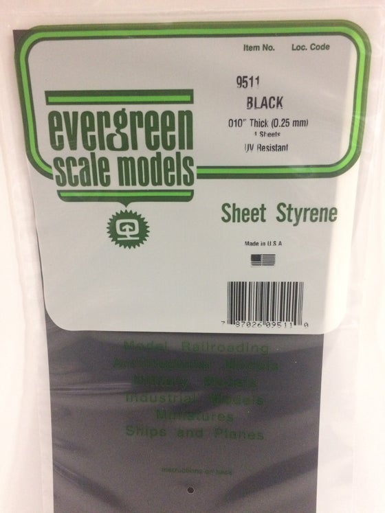 269-9511  -  6x12" Blk Sheets .010" 4/