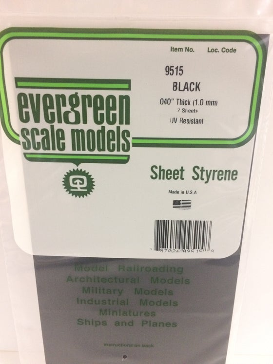269-9515  -  6x12" Blk Sheets .040" 2/