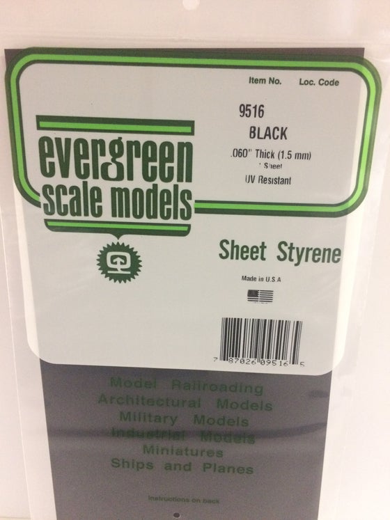 269-9516  -  6x12" Blk Sheets .060"