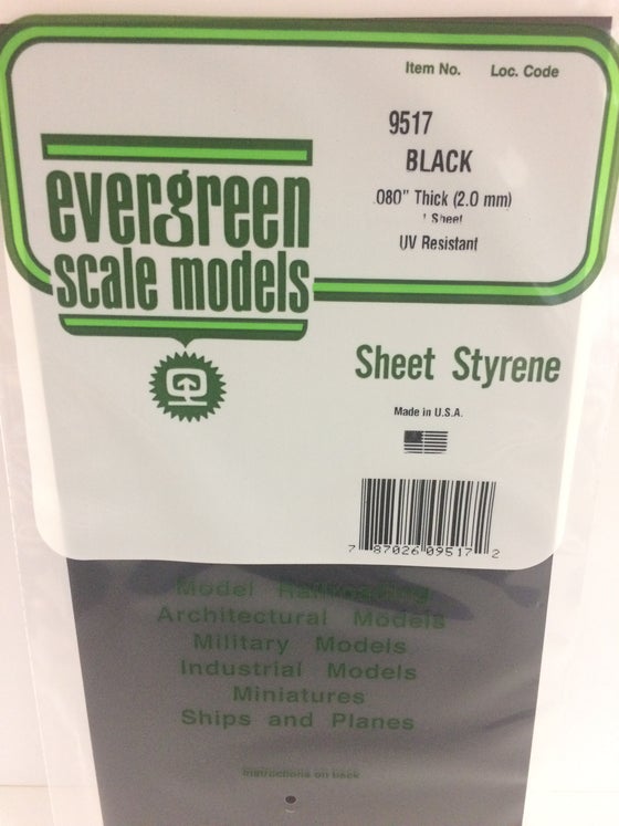269-9517  -  6x12" Blk Sheets .080"