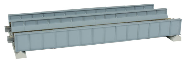 381-20457  -  Dbl-Track Brdg 186mm Gry - N Scale