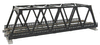 381-20438  -  Dbl Truss Brdg 9.75" Blk - N Scale