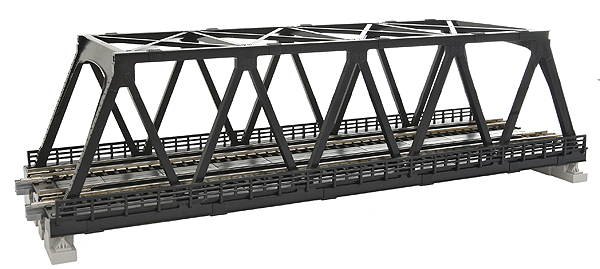 381-20438  -  Dbl Truss Brdg 9.75" Blk - N Scale
