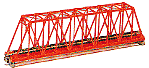 381-20430  -  Sngl-Truss Brdg 9.75" Red - N Scale