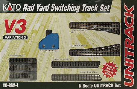 381-208621  -  V3 Rail Yrd Swtch Trk Set - N Scale