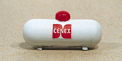 361-725  -  Sm Propane Tank white - HO Scale