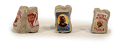 361-713  -  Mixed Flour Sacks 3/ - HO Scale