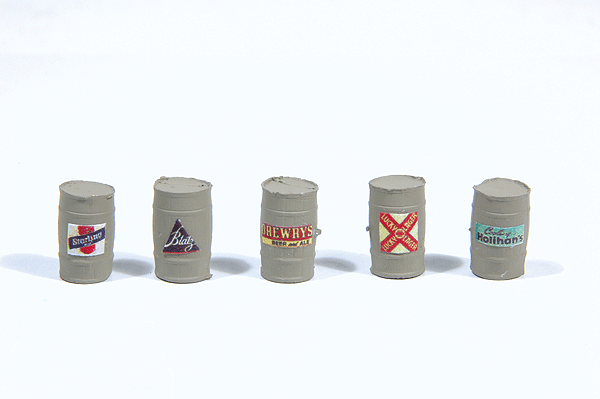 361-719  -  Custom Wood Kegs 5/ - HO Scale