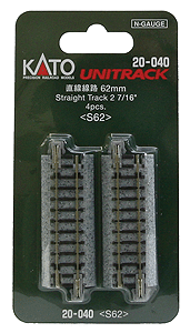 381-20040  -  Track Straight 62mm    4/ - N Scale