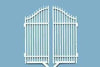570-91470  -  Vrtcl Bar Fence Gate 2" - O Scale