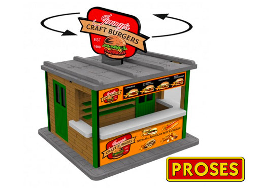 160-39122  -  Burger Stand w/Rot Sign - O Scale