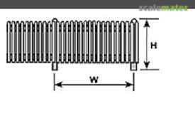 570-90460  -  Fence Vert Rails 20" - HO Scale
