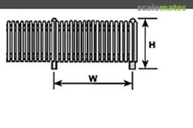 570-90461  -  Fence vert rails x30" - O Scale