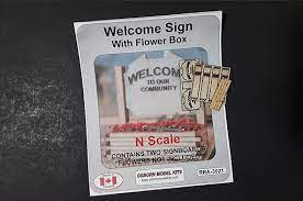OMK-3021  -  Welcome Sign 2pk - N Scale