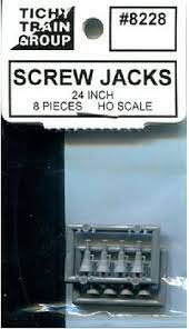 293-8228  -  Screw Jacks Unpainted 8/ - HO Scale