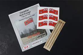 OMK-1111  -  Canadian Red Ensign Flag 3pk - HO Scale