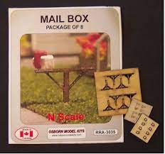 OMK-3035  -  Mail Boxes 10 pk - N Scale