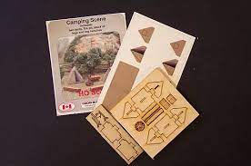 OMK-1113  -  Tents/Fire Pit Camping Scene - HO Scale