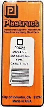 570-90622  -  Sty Square Tube 3/16"  6/