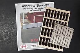 OMK-3087  -  Concrete Barriers 16pk - N Scale