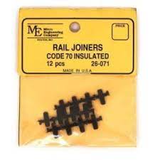 255-26071  -  Rail Joiner Ins Cd 70 12/ - HO Scale