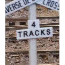 OMK-1085  -  Crossbuck Track Numbers 5 sets - HO Scale