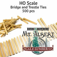 HO Scale. Unfinished Wood Bridge and Trestle Ties  500 pcs