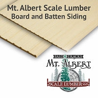 HO Scale Board and Batten Siding Sheets. 4x12 inches long (2pcs)