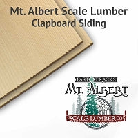 4" Boards HO Scale Clapboard Siding Sheets. 4x12 inches long (2pcs)