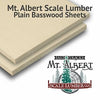Plain Basswood Sheet 1/8 thick. 4x12 inches long (2pcs)